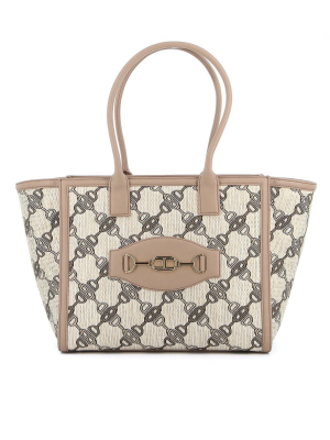 Elisabetta Franchi Horse Bit Print Maxi Tote Bag