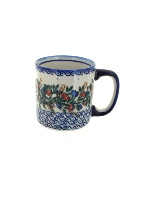 Blue Rose Polish Pottery Berry Coffee Mug