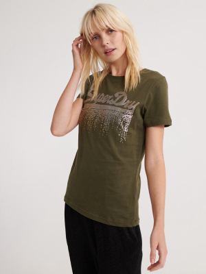 Vintage Logo Metallic Cascade T-shirt