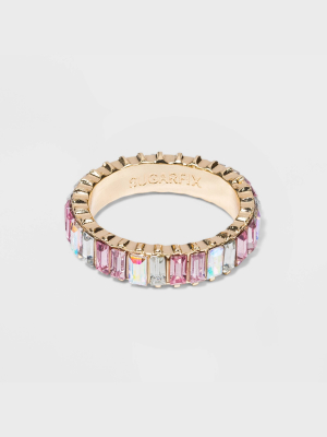 Sugarfix By Baublebar Baguette Iridescent Crystal Statement Ring