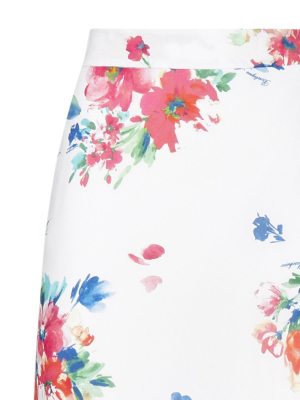 Boutique Moschino Floral Printed Midi Skirt