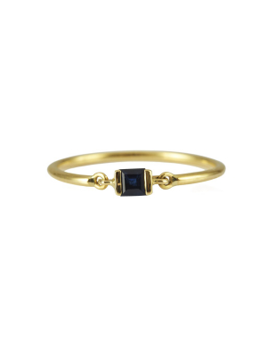 Royal Blue Sapphire Petite Circle Ring