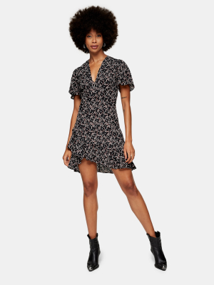 Black Star Print Tea Dress