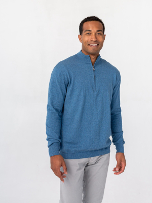 Cotton-cashmere Quarter-zip Sweater