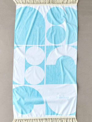 Funboy Art Deco Fringed Beach Towel