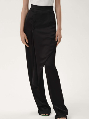 Satin Asymmetrical Layer Pants