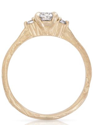 Love Is All - 14k Gold Twig Band 0.5ct Lab-grown Diamond Ring