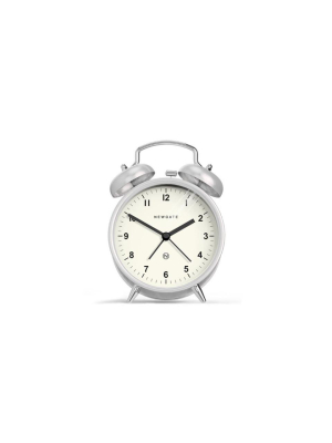 Charlie Bell Alarm Clock In Burnished Stainless Steel