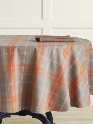 Plymouth Plaid Round Tablecloth