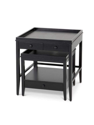 Eichholtz Bleeker Side Table - Set Of 2 - Black