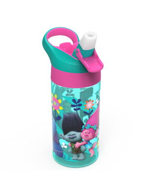 Trolls 17.5oz Plastic Water Bottle Blue/pink - Zak Designs