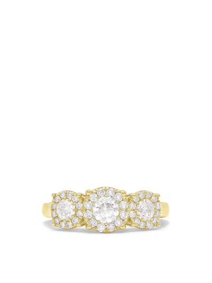 Effy Bouquet 14k Yellow Gold Diamond Clusters Ring, 1.01 Tcw