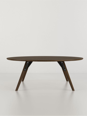 Clarke Small Circle Coffee Table - Walnut