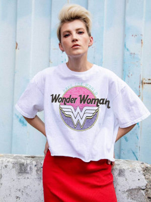 Women's Wonder Woman™ Save The Planet Cropped Tee
