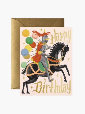 Rifle Paper Co. Knight Birthday Card