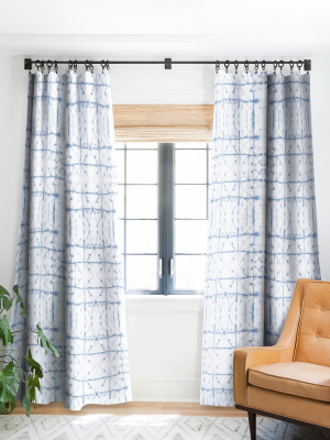 Jacqueline Maldonado Manifest Slate Blue Single Panel Blackout Window Curtain By Deny Designs.