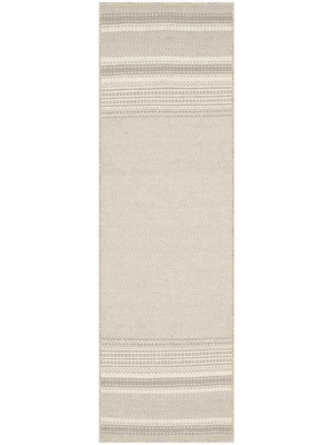 Kilim Gray/ivory Runner Rug