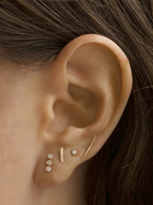 Three-step Diamond Earrings