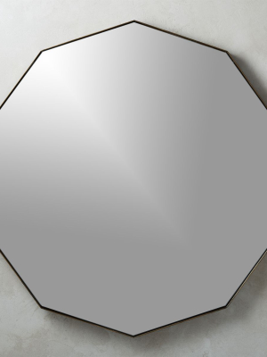 Geo Antiqued Brass Wall Mirror