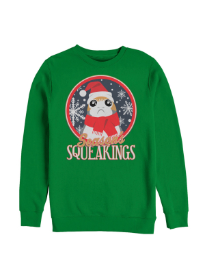 Men's Star Wars The Last Jedi Season Squeakings Porg Sweatshirt