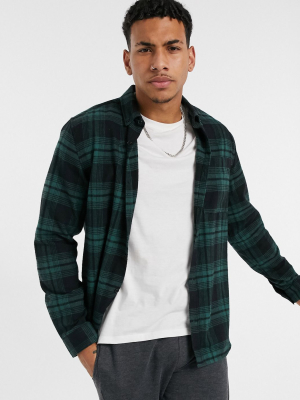 River Island Check Shirt In Green