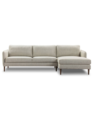 Dulce Right Sectional Sofa Twill Stone - Poly & Bark