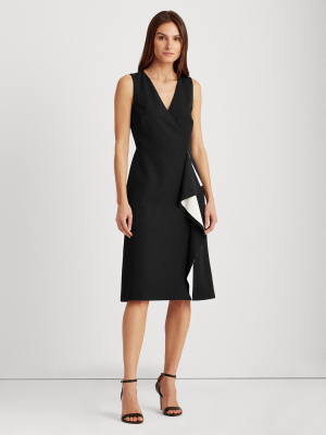 Crepe Surplice Dress