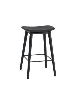 Fiber Counter Stool - Wood Base