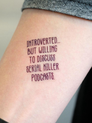 Introverted... Temporary Tattoo.