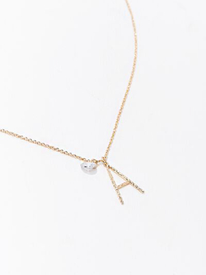 Cz Initial Pendant Necklace