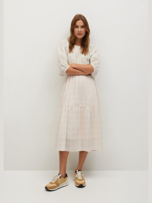 Textured Cotton-blend Dress