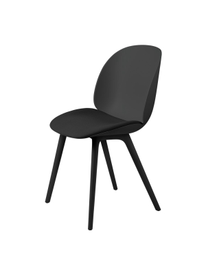 Beetle Dining Chair - Seat Upholstered - Plastic Base, Monochrome