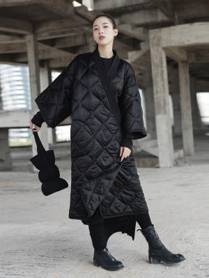 Satoko V-collar Quilted Coat