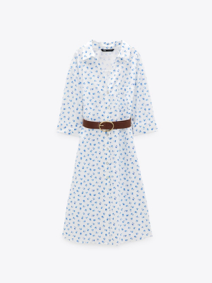 Printed Shirt Dress