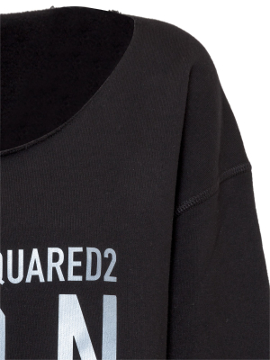 Dsquared2 Reflective Icon Off-shoulder Sweatshirt