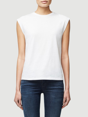 Le Mid Rise Muscle Tee -- Blanc