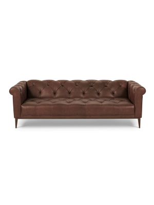 Merritt Leather Sofa In Cocoa