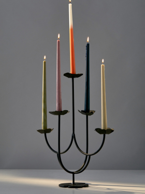 Floral Metal Candelabra