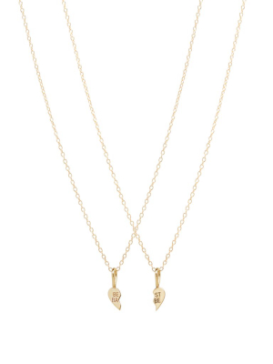 14k Itty Bitty Best Babe Necklace Set