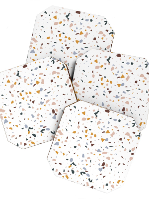 Marta Barragan Camarasa Terrazzo Simple Forms Coaster Set - Deny Designs