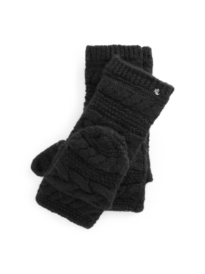 Pop-top Wool-blend Gloves