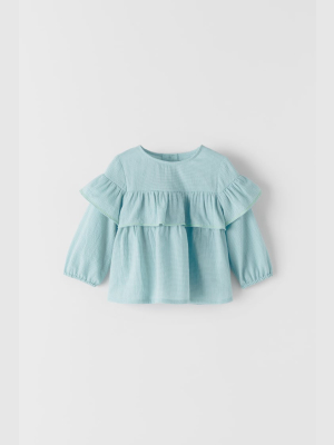 Ruffled Detail Top