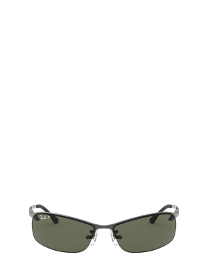 Ray-ban Rb3183 Shield Frame Polarised Sunglasses