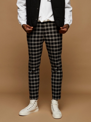 Black And White Check Sweatpants