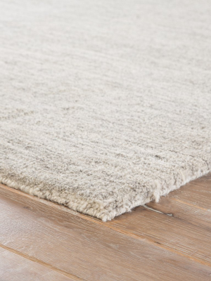 Beecher Handmade Solid Beige & Gray Area Rug