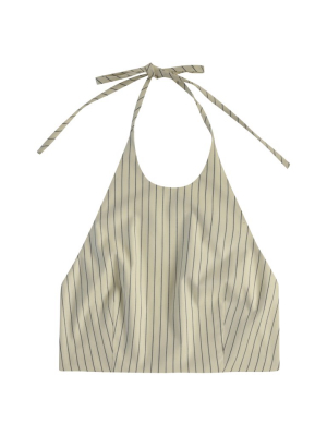 Sportmax Striped Halter-neck Cropped Top