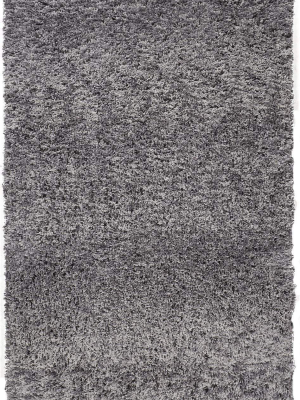 Feizy Stoneleigh Stonewashed Mélange Shag Area Rug - Steel Gray