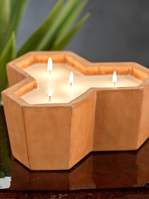 San Juan Honeycomb Concrete Outdoor Scented Candle - Terracotta