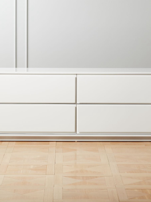 Gallery White 4-drawer Low Dresser