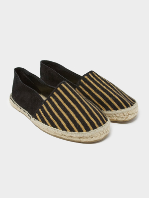 Guanábana Espadrille In Brown And Black Stripe